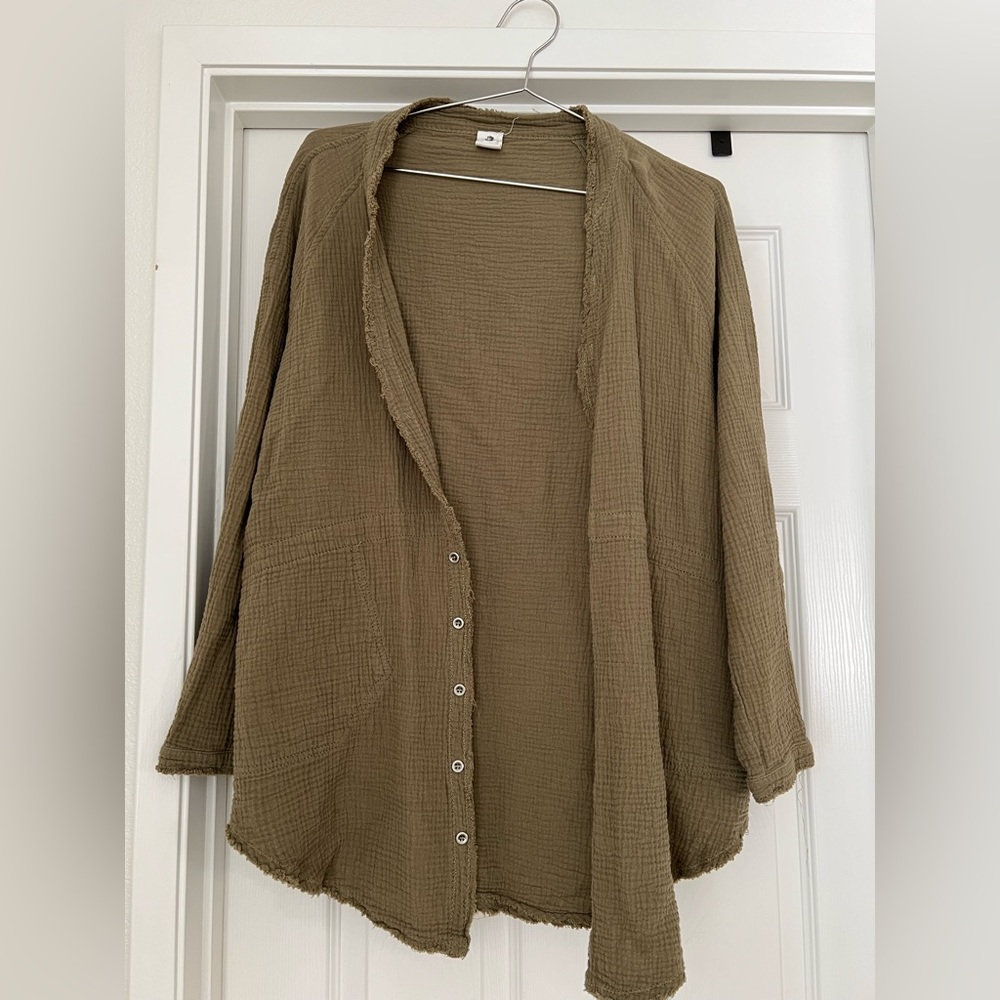 Olive Green Cardigan